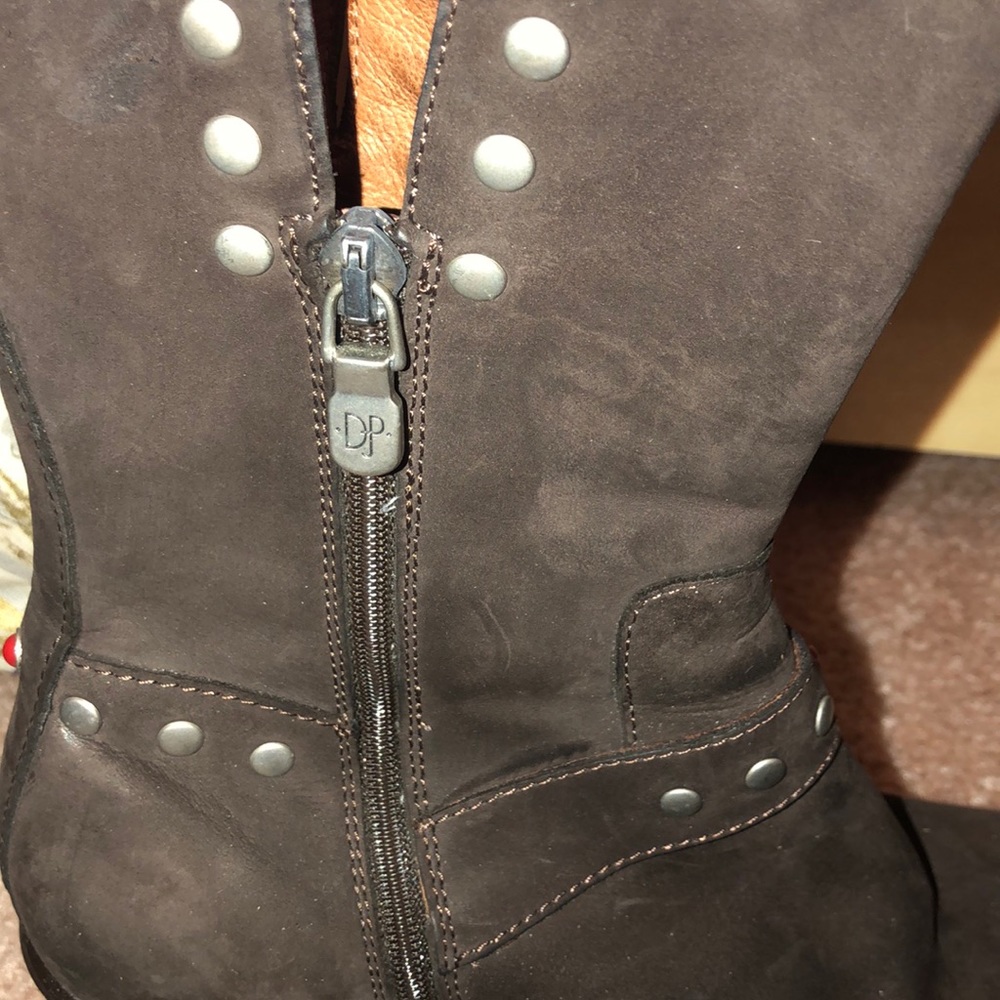 Suede Boot With Studs Matching Purse - image 7
